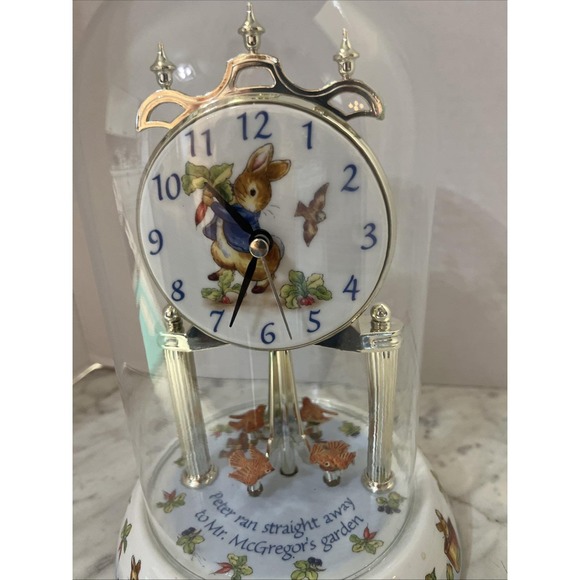 Vintage Peter Rabbit Anniversary Clock 2002 with Swirling Birds Working - Picture 2 of 15